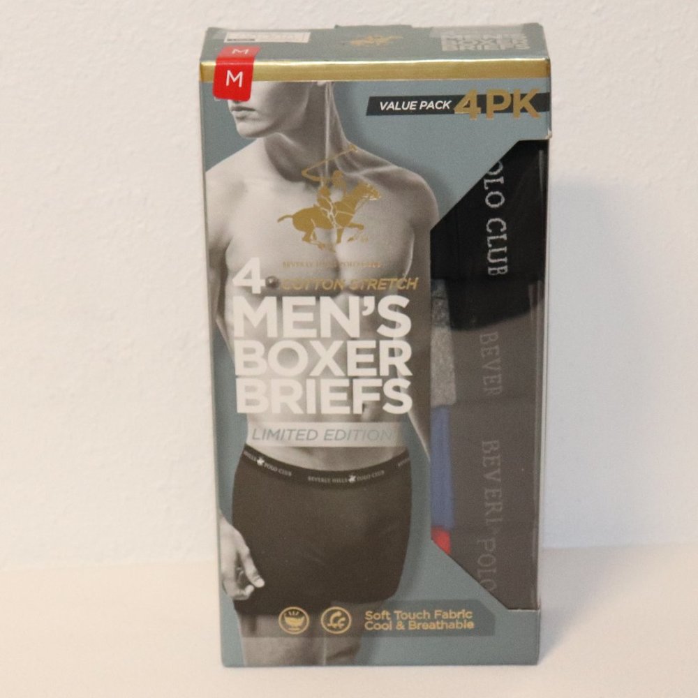 Beverly Hills Polo Club Limited Edition 4 PK Boxer Briefs